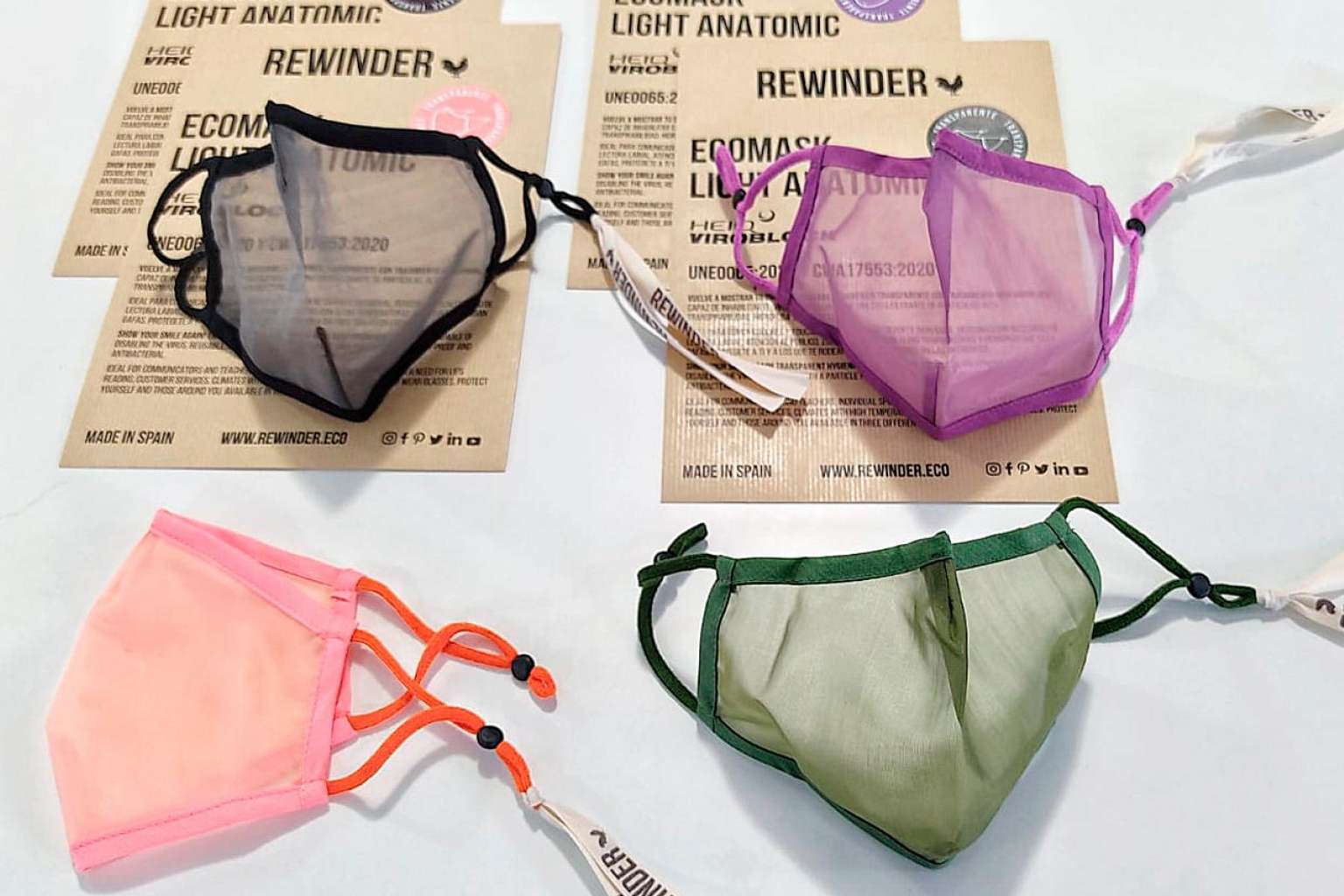 Las mascarillas reutilizables de Rewinder evitan 50.000.000 mascarillas desechables, y contando...