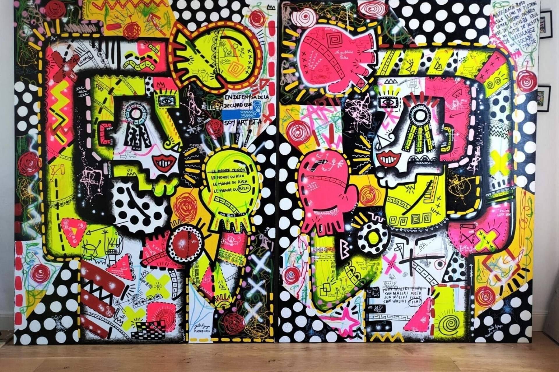 Lo histórico y lo contemporáneo combinado para crear arte en la obra del artista Guto Ajayu
