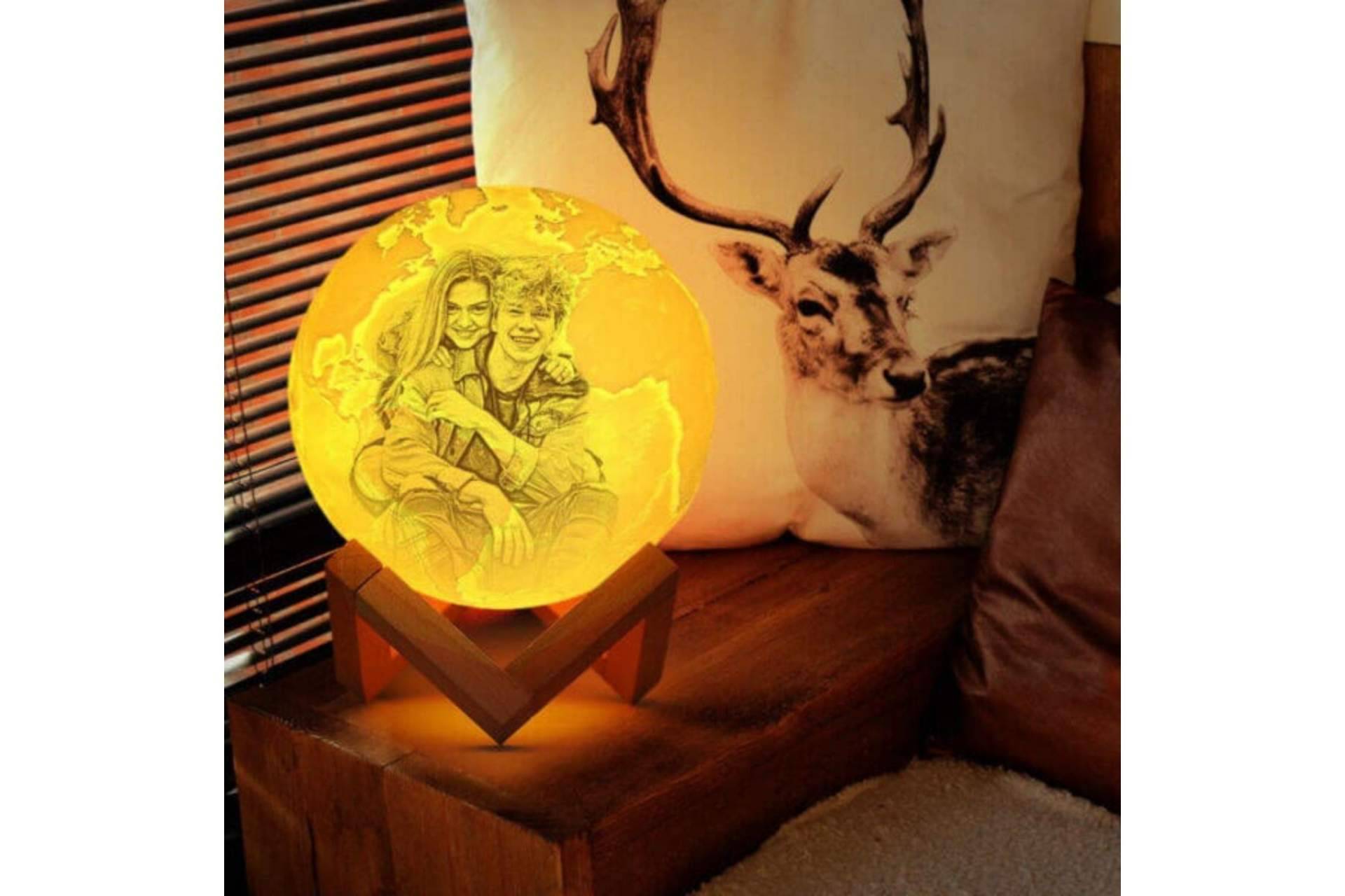 Lámpara Personalizada: lámpara de luna para decorar el hogar