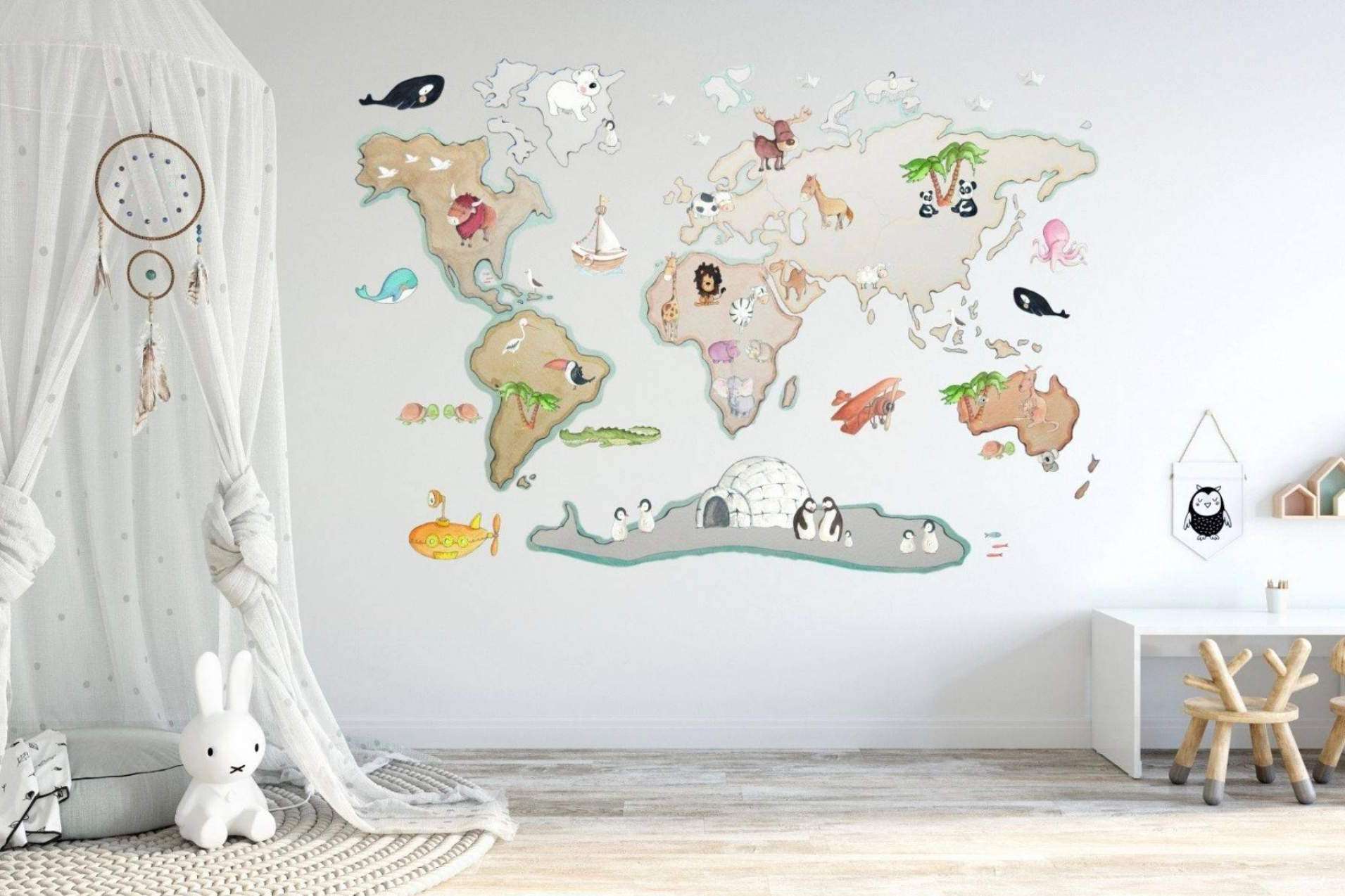 Los vinilos adhesivos infantiles originales de Sueños de Cigüeña permiten tener una habitación perfecta