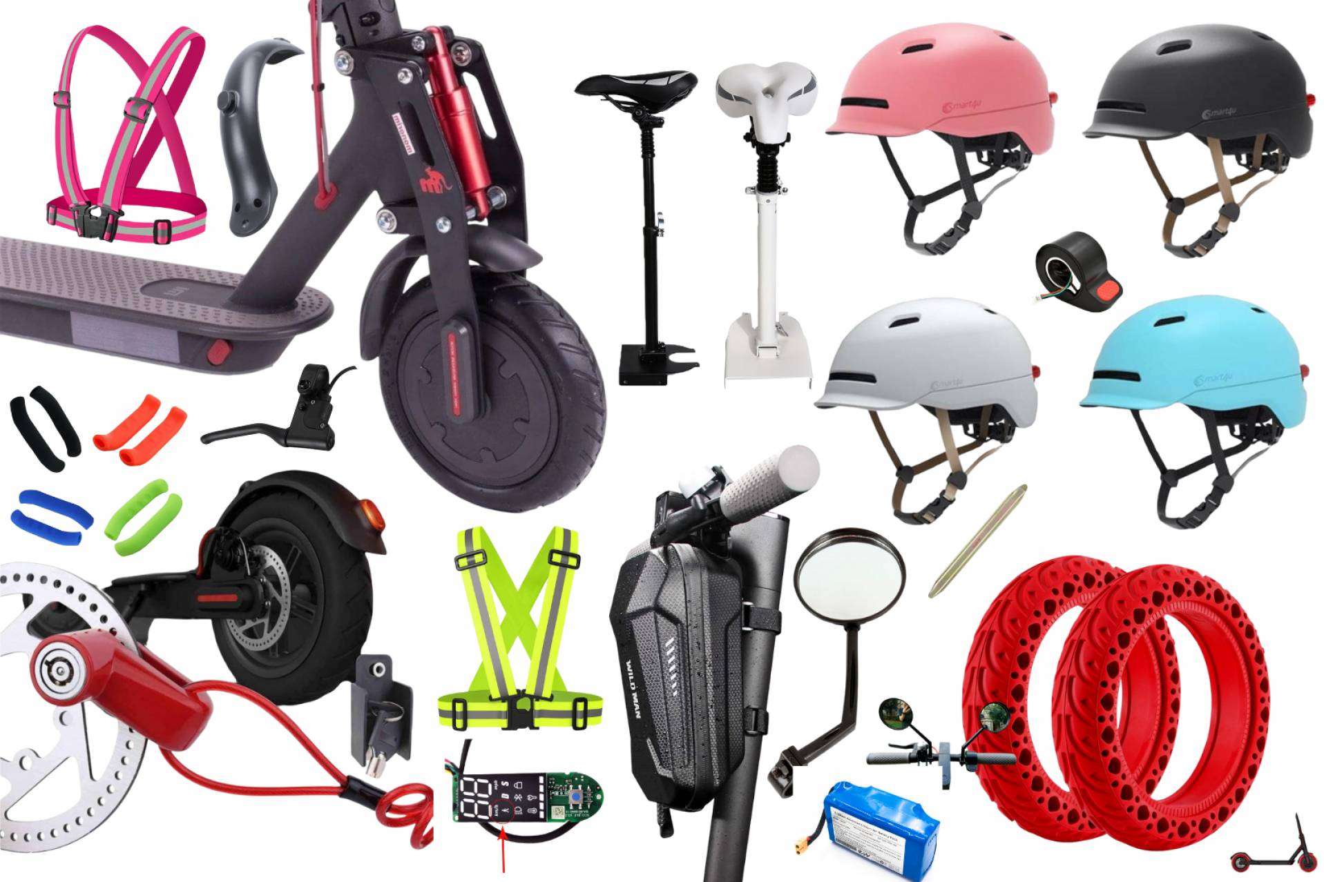 SABWAY cuenta con una amplia variedad de accesorios para patinetes eléctricos