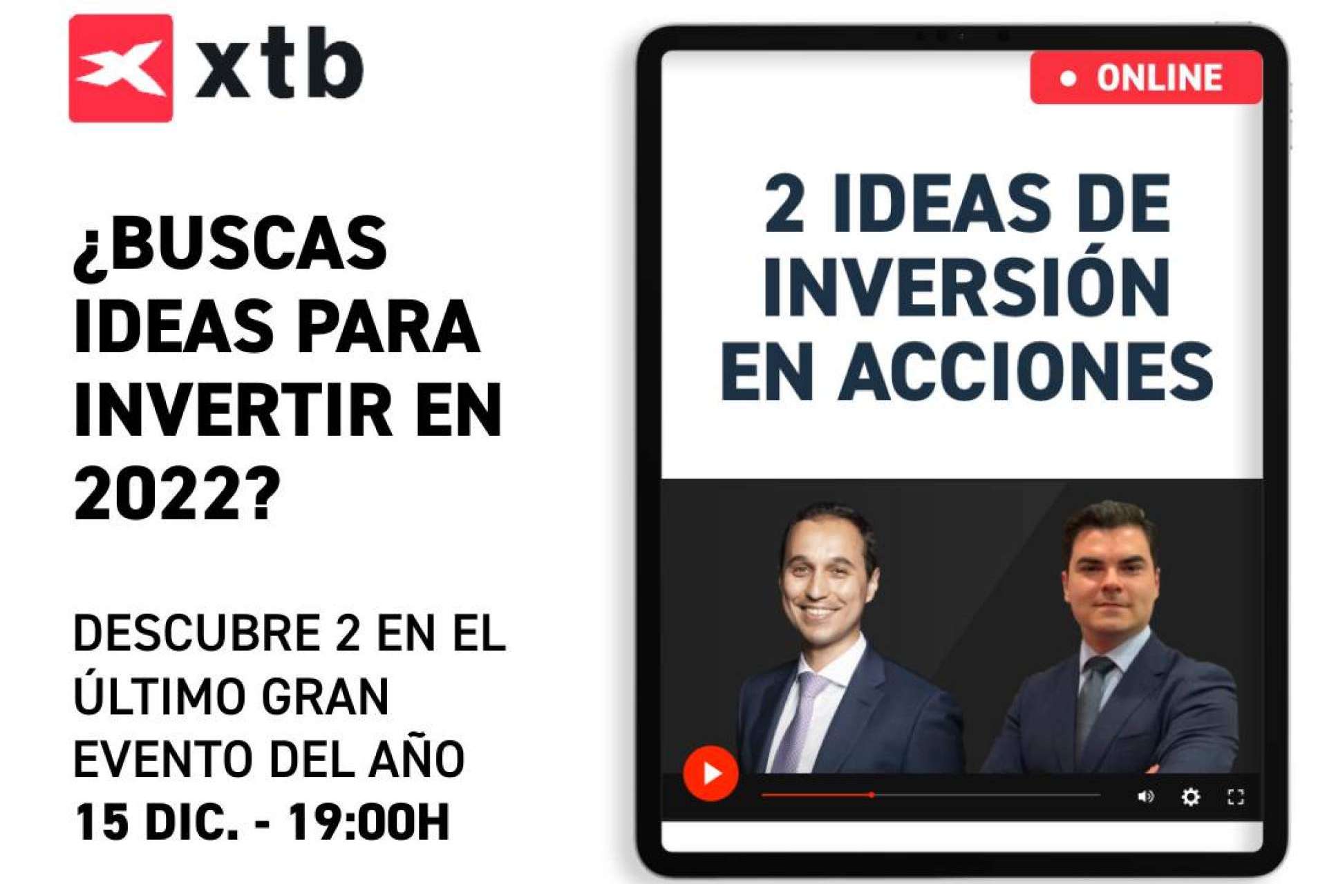 El evento online de bolsa llevado a cabo por XTB, dos propuestas de inversión al alcance de todos