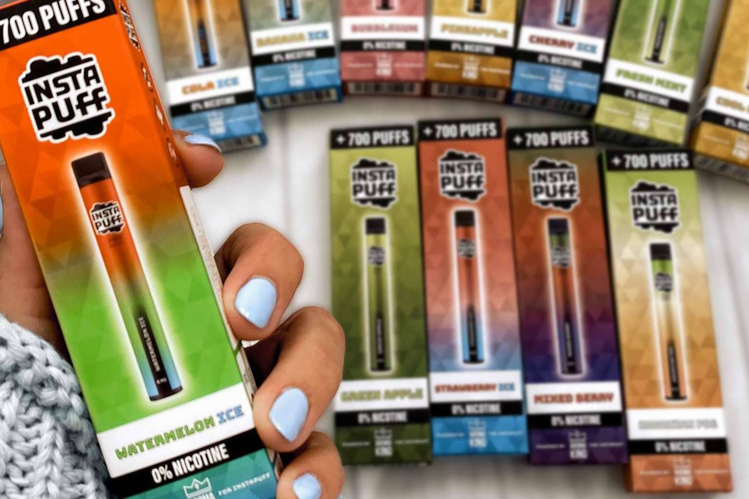 La marca Insta Puff ofrece varios productos en España