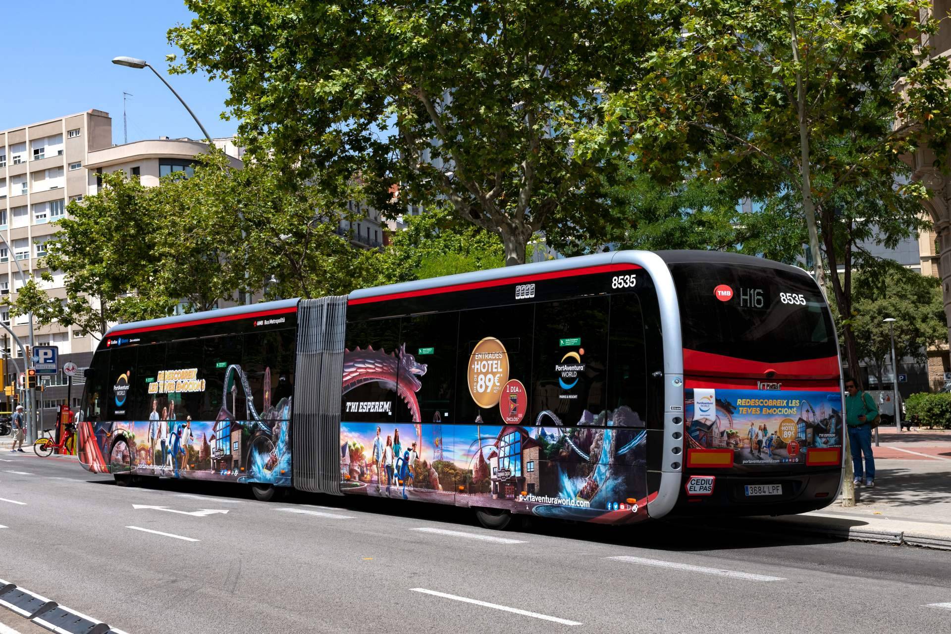 Promedios realiza campañas sostenibles en los buses integrales de Barcelona
