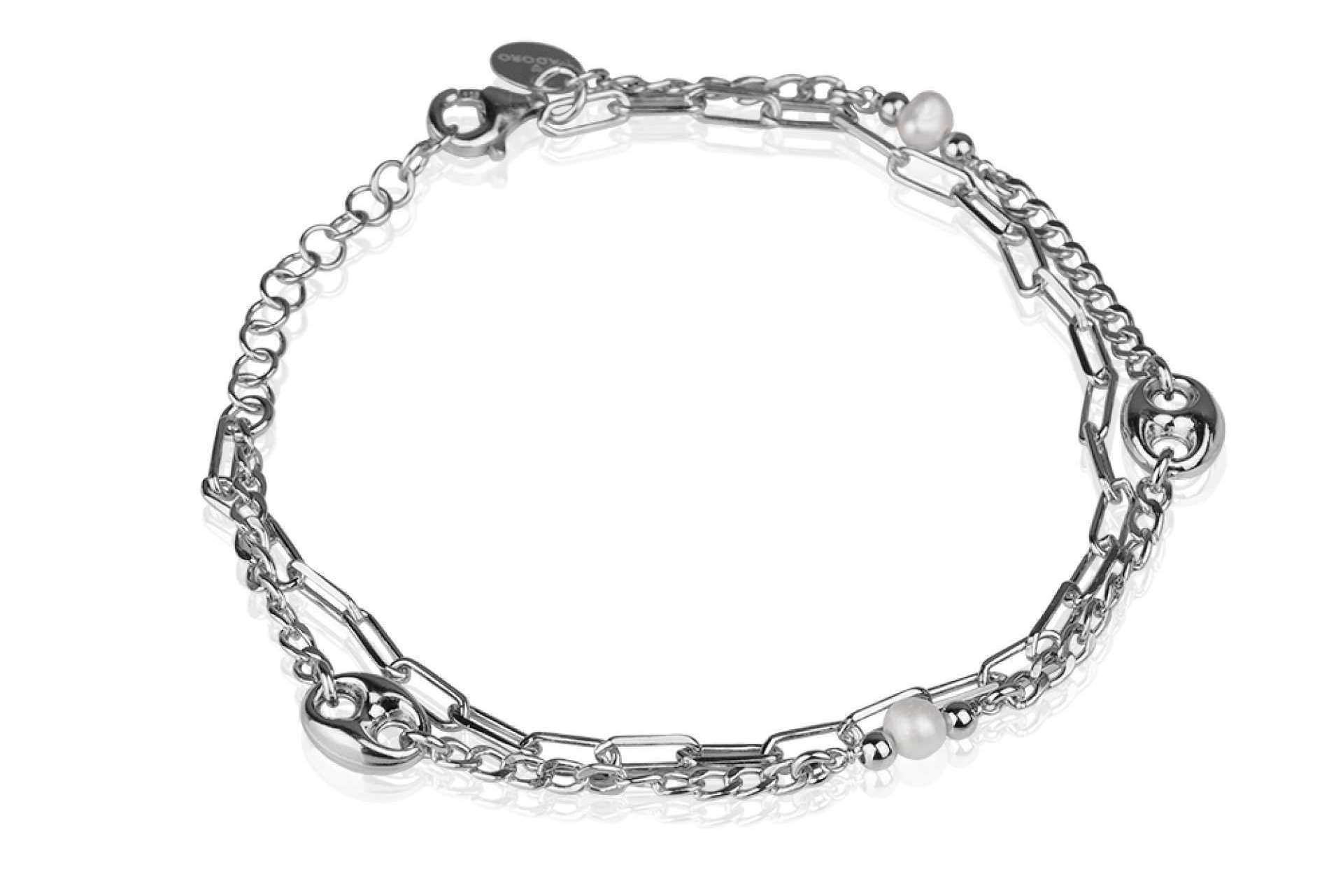 Las pulseras de bolas multicolor de plata de T-ADORO