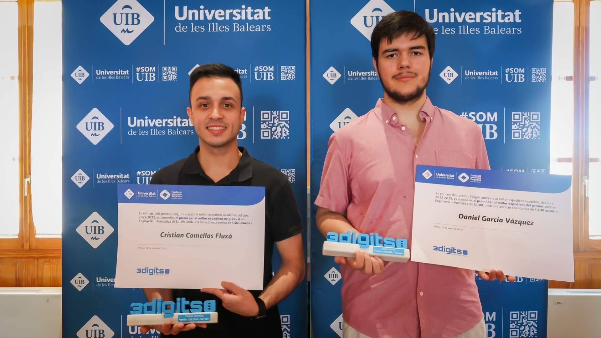 Entrega de los premios 3digits en Ingeniería Informática de la UIB