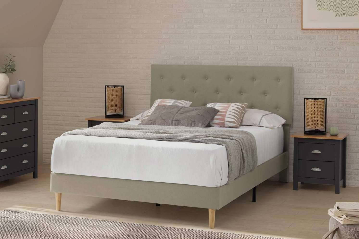 Camas tapizadas para dormitorios de matrimonio de Top mueble; estilo, comodidad y durabilidad
