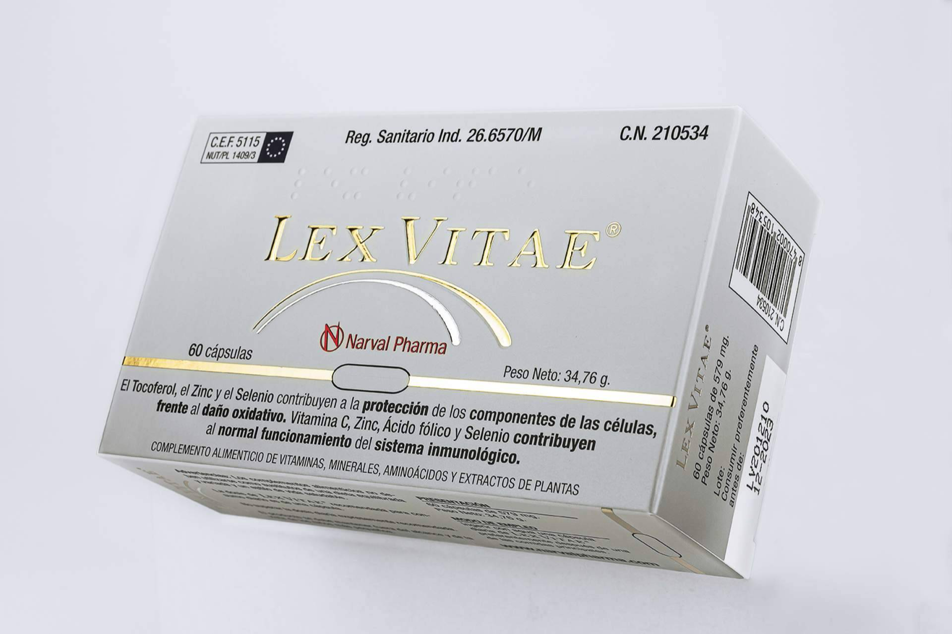 Antioxidante oral con glutatión, SOD y Q10; Lex Vitae integra vitaminas y minerales en una sola fórmula